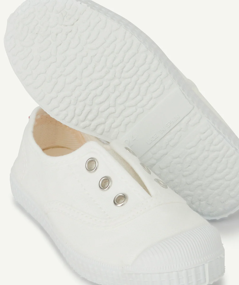 CIENTABASKETS EN TOILE FILLE BLANCHES