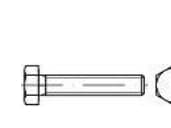 TOOLCRAFT 133832 Sekskantsskrue M12 50 mm Udvendig sekskant DIN 961 Stål 100 stk