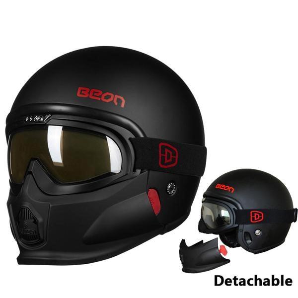Casque Moto Modulable Intégral avec Lunettes BEON
