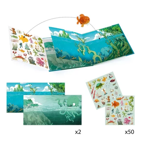 Djeco Stickerbuch: Meeresabenteuer