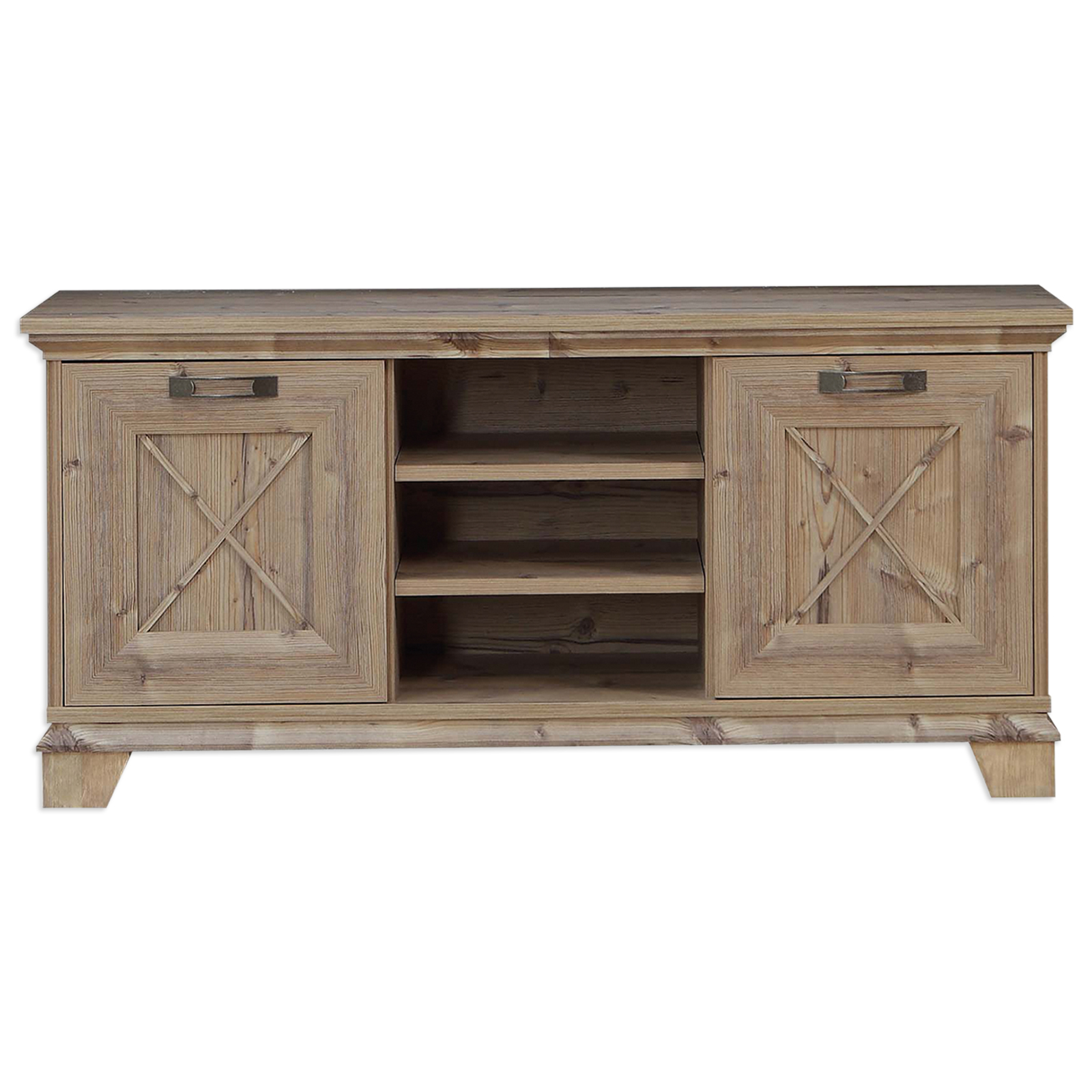 Landhaus Wohnwand-Set - Bramberg Fichte - 341 cm