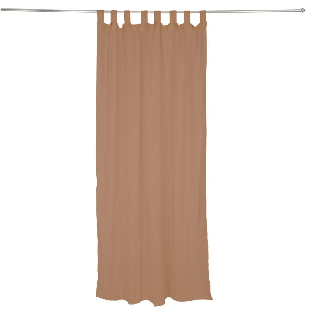 Voilage polycoton à pattes 140x240cm marron clair