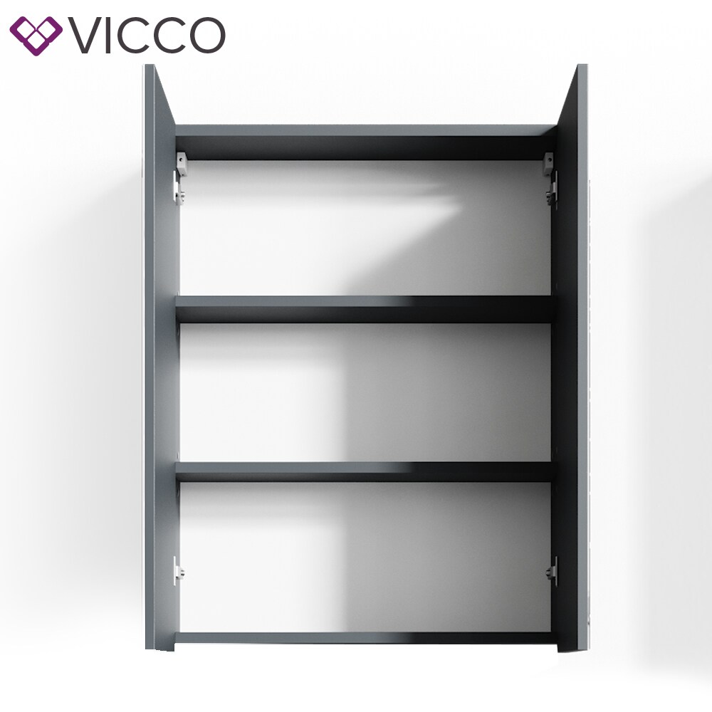 VICCO Spiegelschrank FREDDY Anthrazit Spiegel Badspiegel Wandspiegel Badezimmer