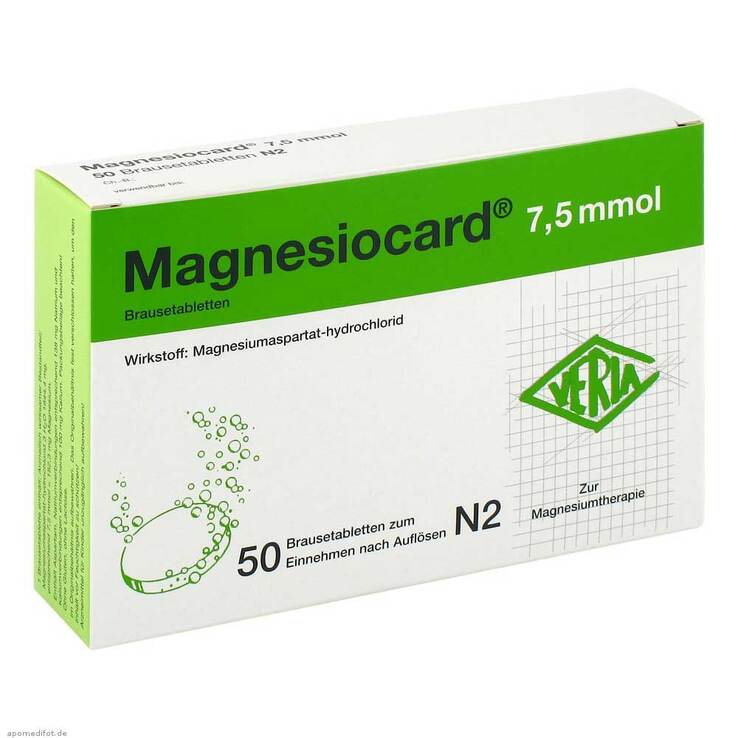 Magnesiocard 7,5 mmol Brausetabletten, 50 St