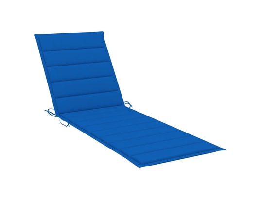 VIDAXL - Galette de chaise Coussin de chaise longue bleu royal 200x70x4 cm tissu