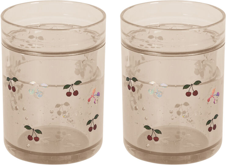 Konges Sløjd 2 PACK GLITTER CUPS Cherry
