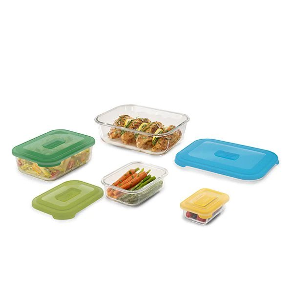 Set de 4 boîtes en verre Net Glass Storage Joseph Joseph
