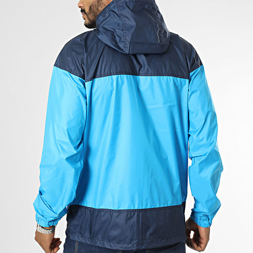 Coupe-vent Zippé Capuche Flash Challenger Bleu Clair Bleu Marine