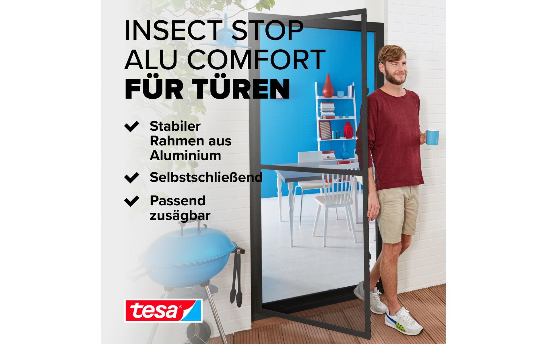 tesa Fliegengitter-Gewebe »Insektenschutz Alu Comfort Tür 1 x 2.2m«