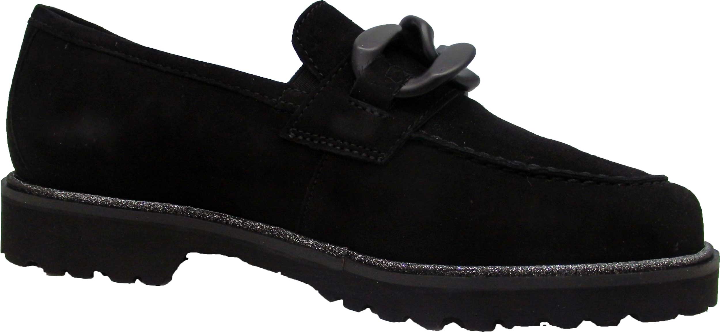 Sioux Loafer Meredith Veloursleder schwarz