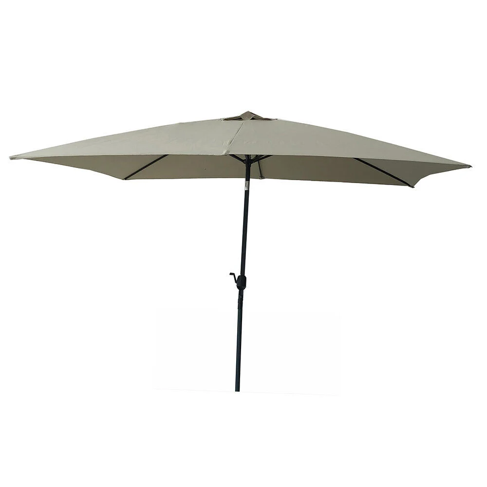 Parasol centré rectangle TIAGO taupe