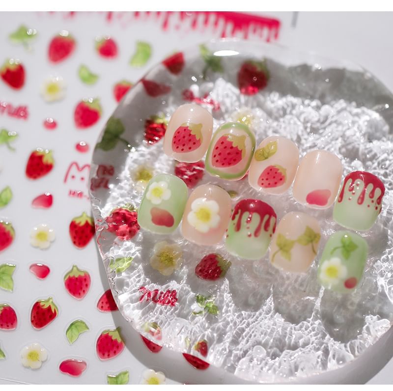 MAGICO - Aardbeien Nail Art Sticker