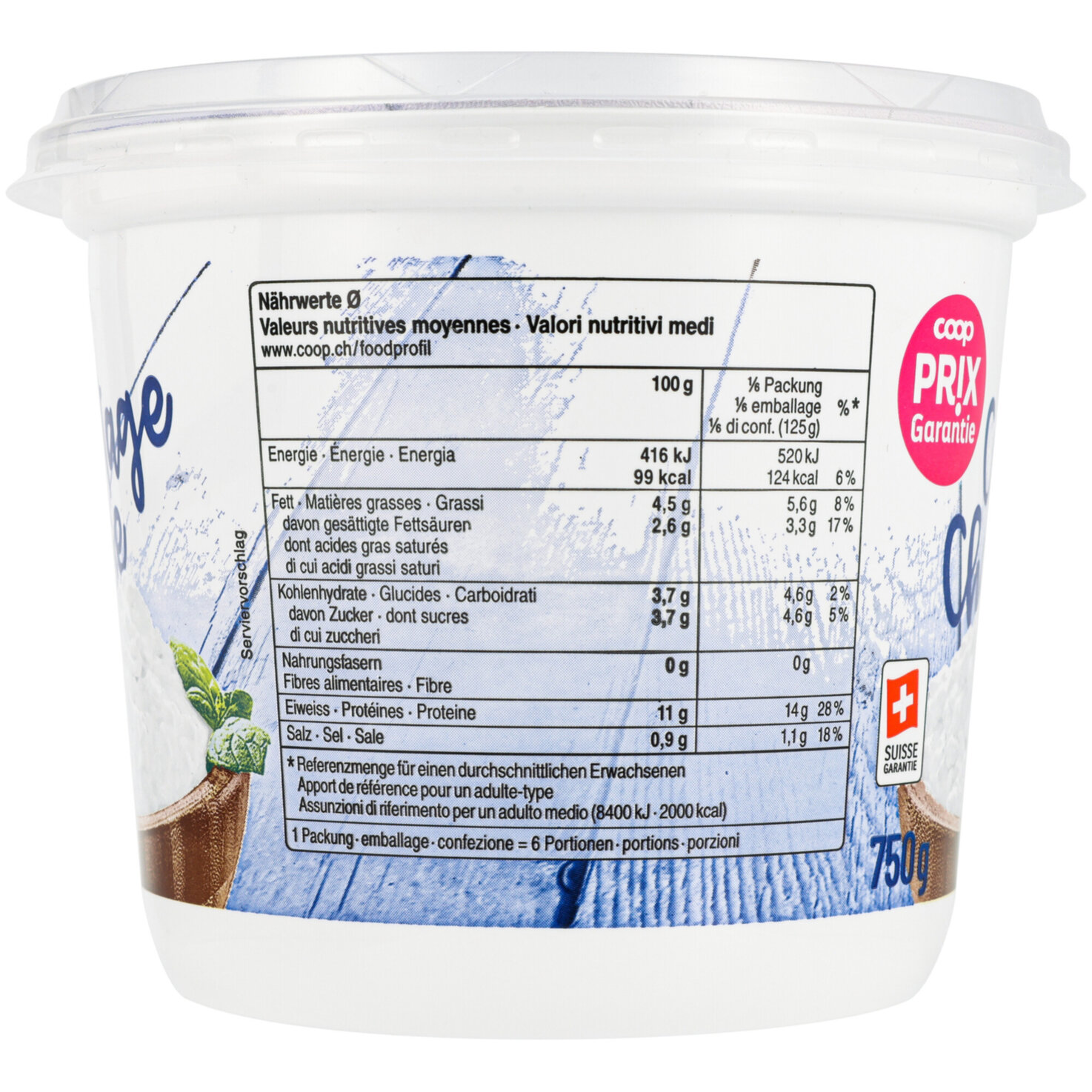 Prix Garantie Hüttenkäse Nature