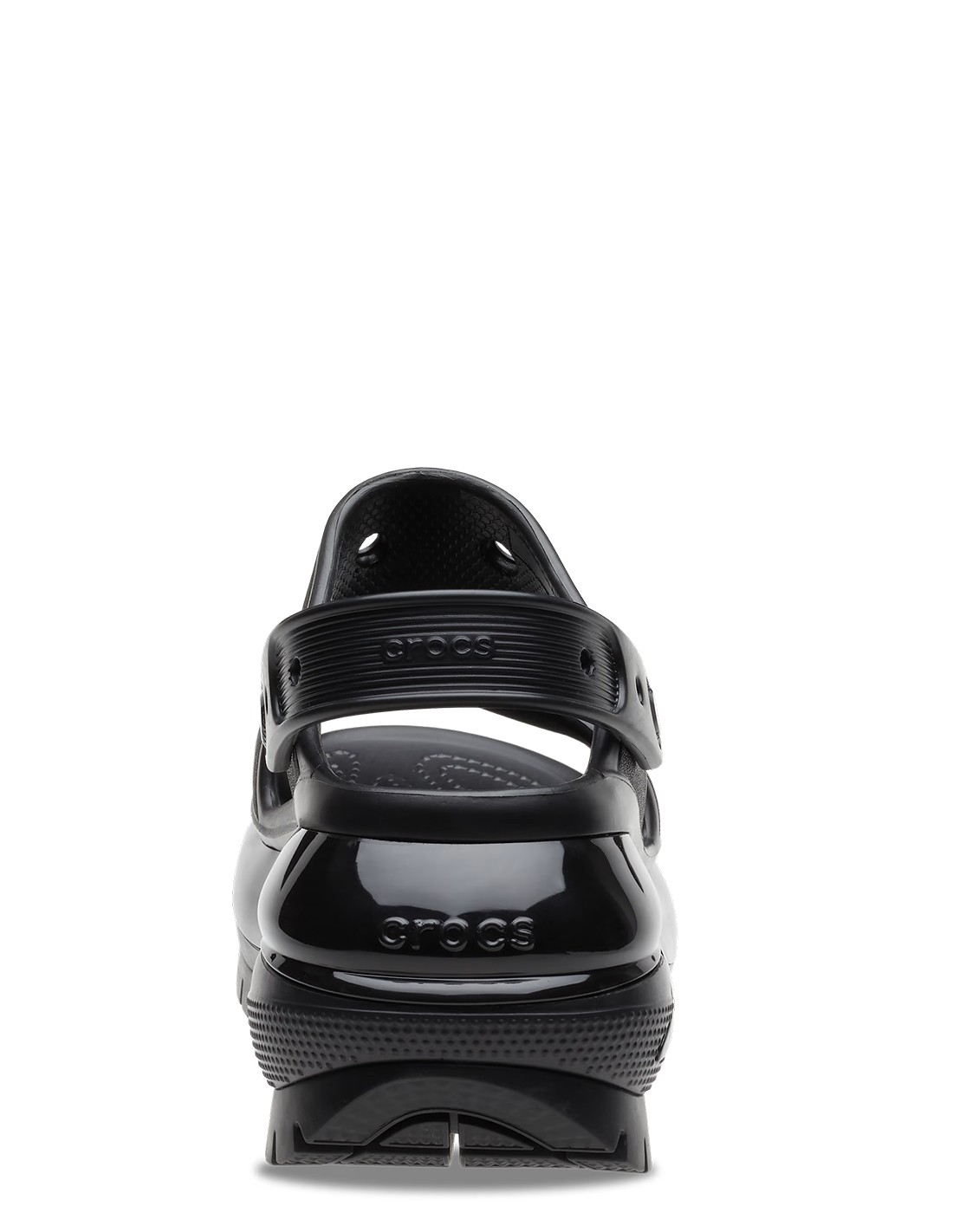 crocs sandales compensées femme classic mega crush sandal noir