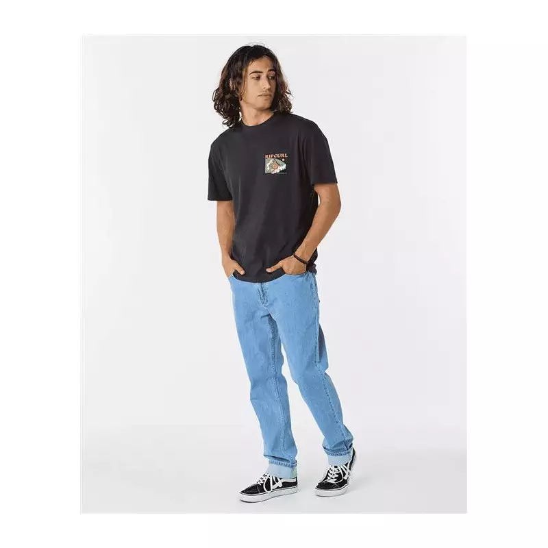 Teeshirt RIPCURL Old Logo Ss Tee Washed Black XS