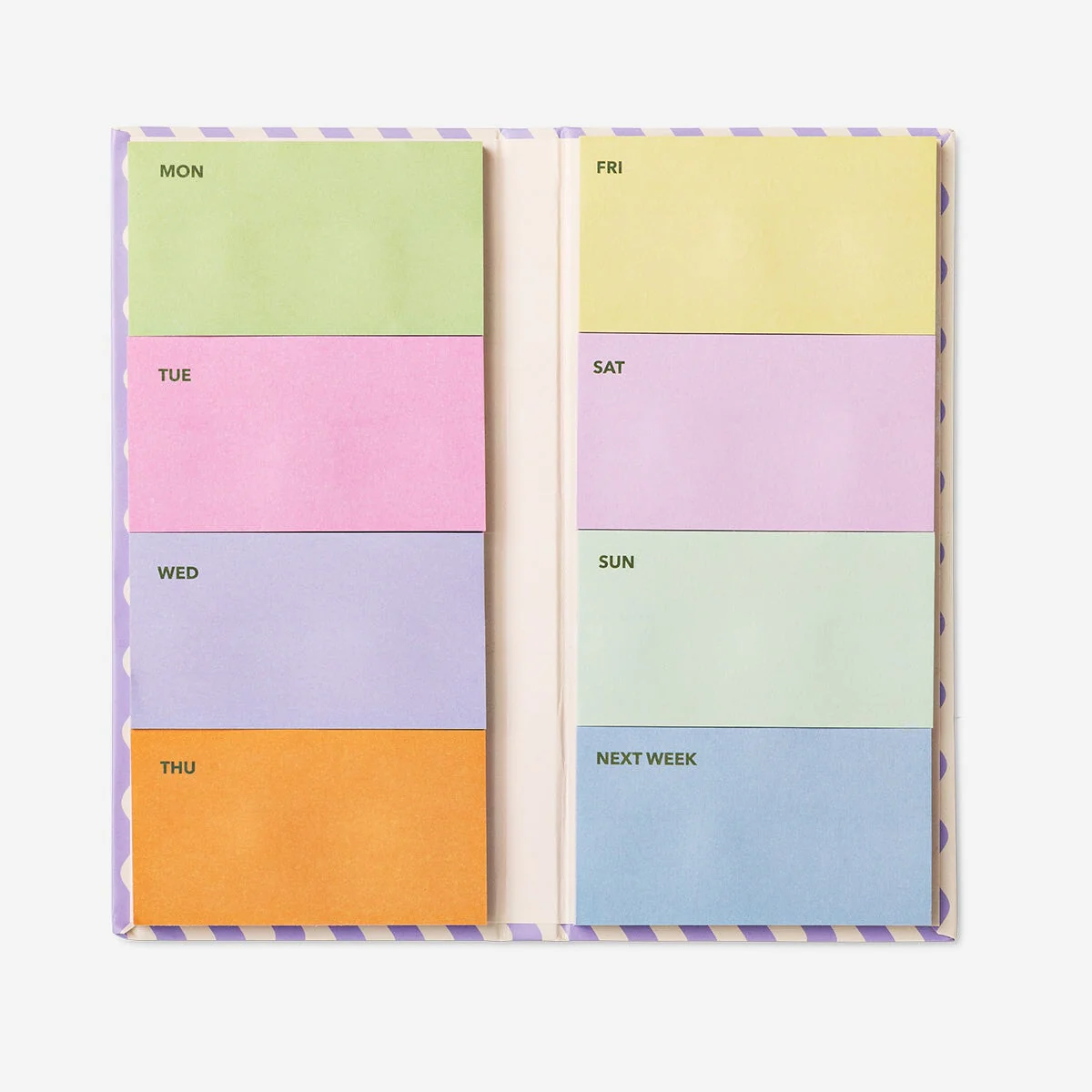 Sticky memos med skulpterede linjer