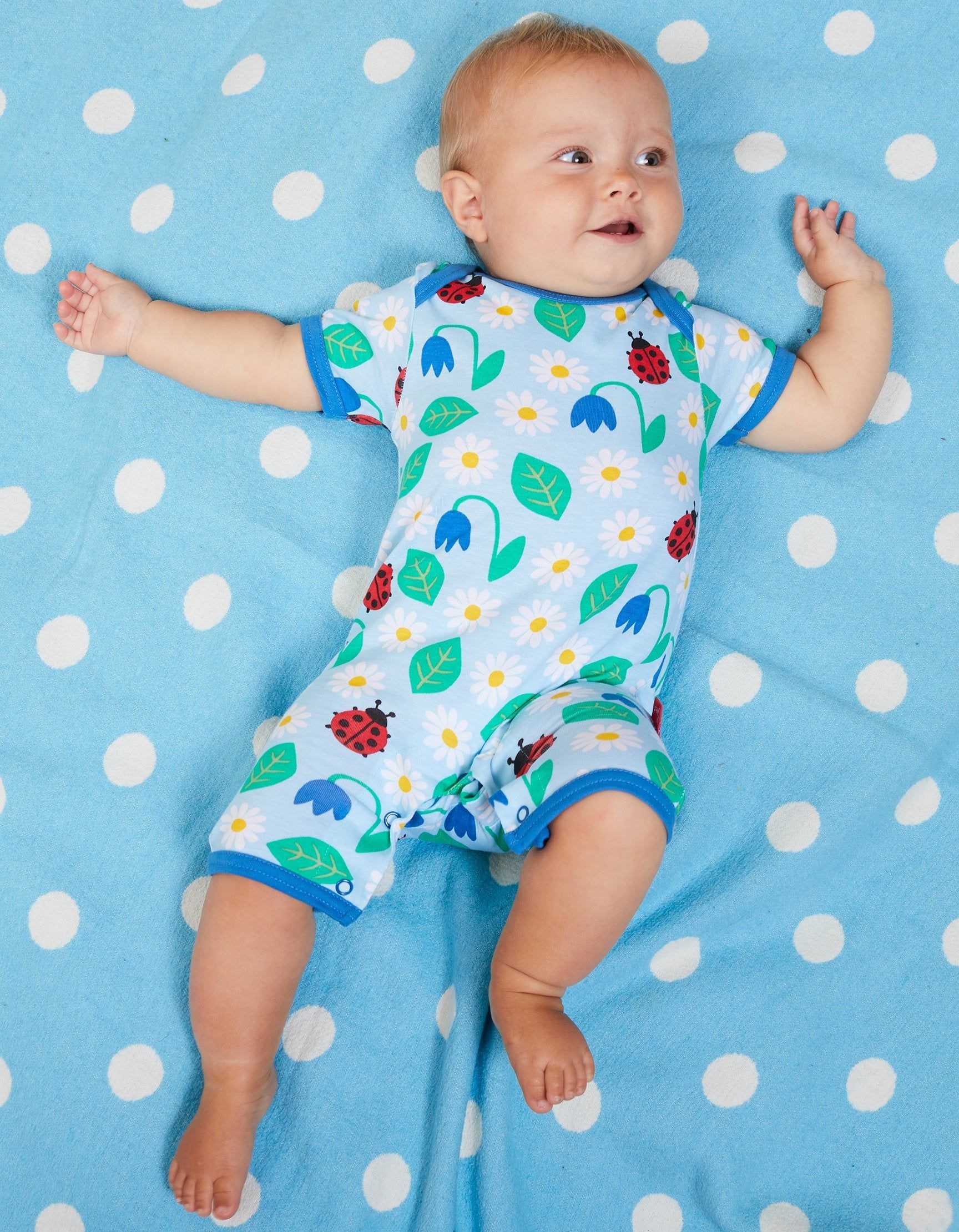 Toby Tiger Sommer Strampler mit Marienkäfer Print
