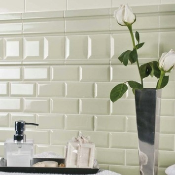 Wandtegel Metro Creme 10x20 cm 0,96 m²