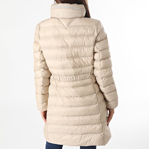 Doudoune Capuche Longue Femme Global Stripe 9221 Beige