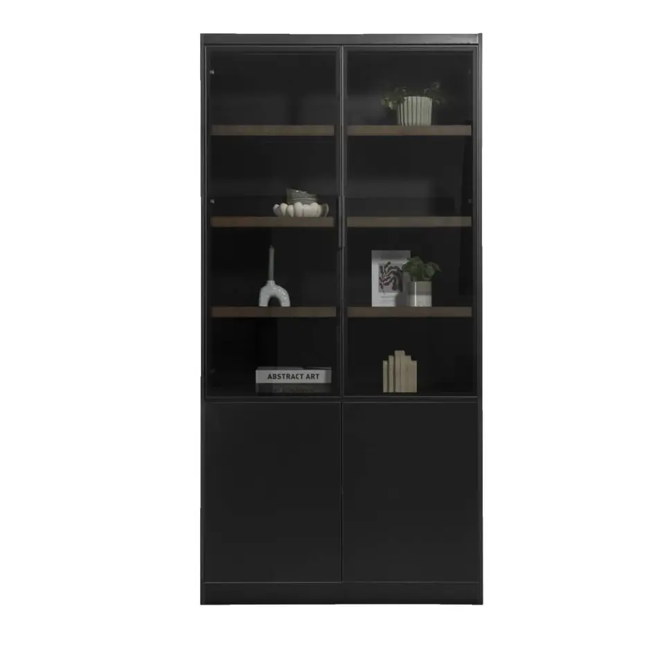 Wandkast Virgil - zwart - 220x110x40 cm