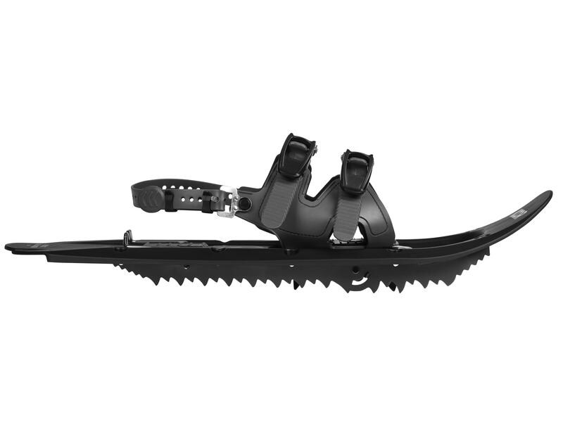 KOOR Schneeschuh Arduus Highlander S/M Schwarz Steigeisen und Fersenplatte aus Aluminium für jedes Gelände