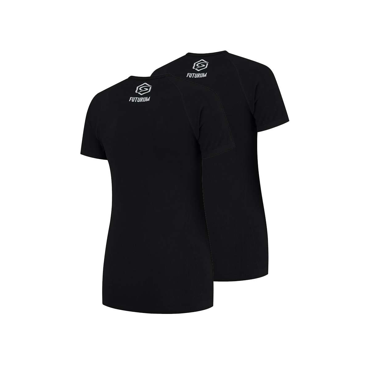 FUTURUM Recycled Ondershirt Korte Mouwen Zwart Dames 2-Pack