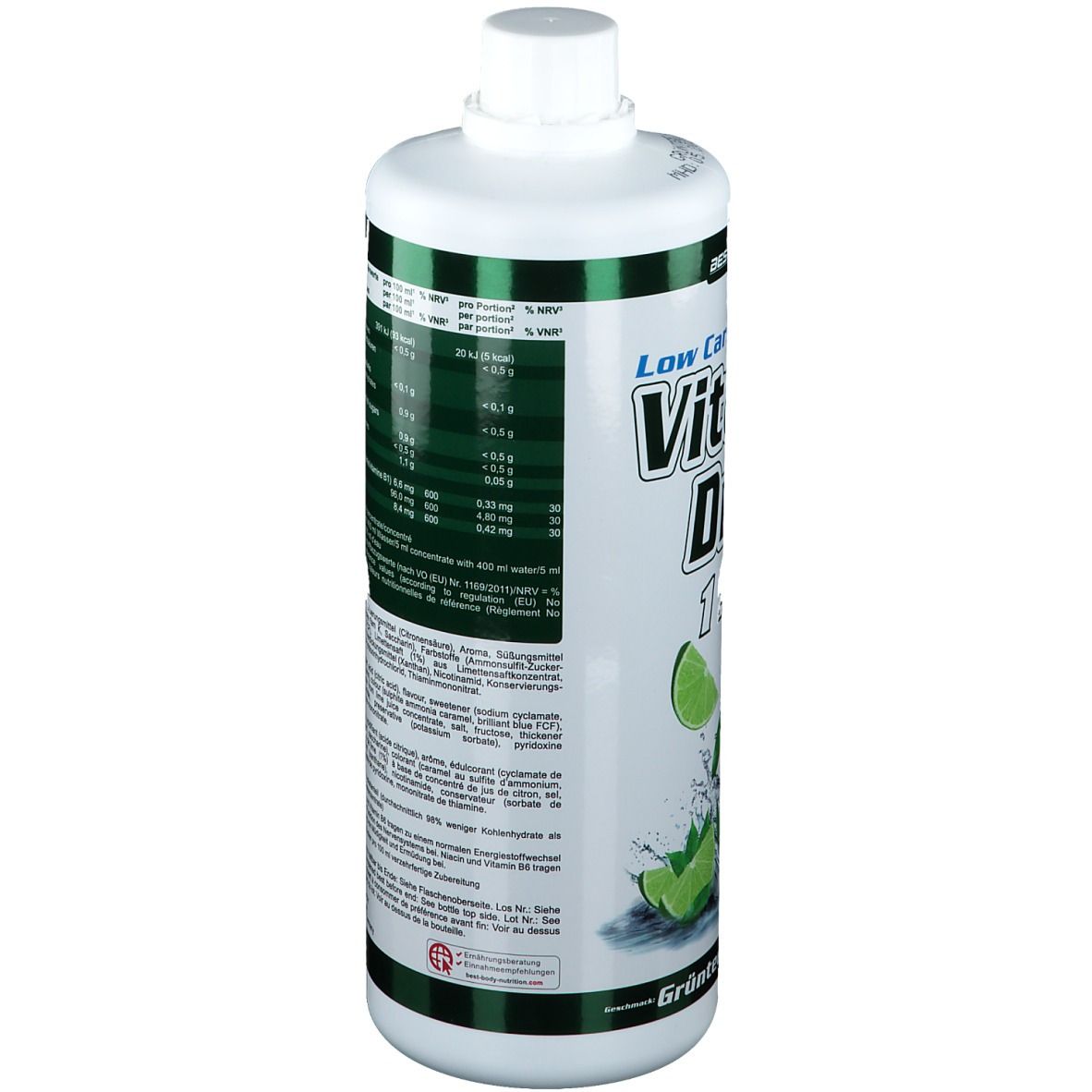 Best Body Nutrition Low Carb Vital Drink, Grüntee-Limette