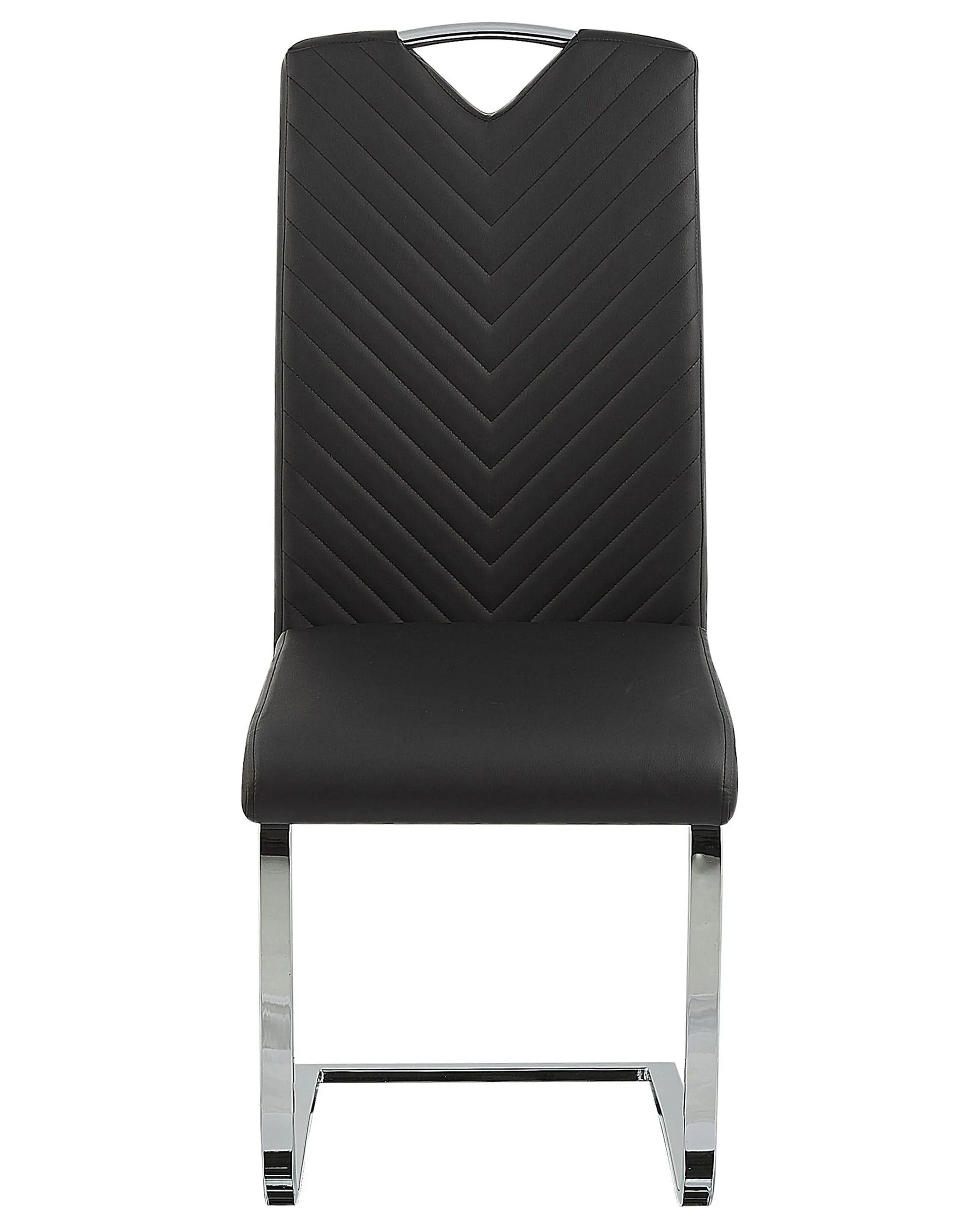 Set van 2 eetkamerstoelen PICKNES Kunstleer Zwart