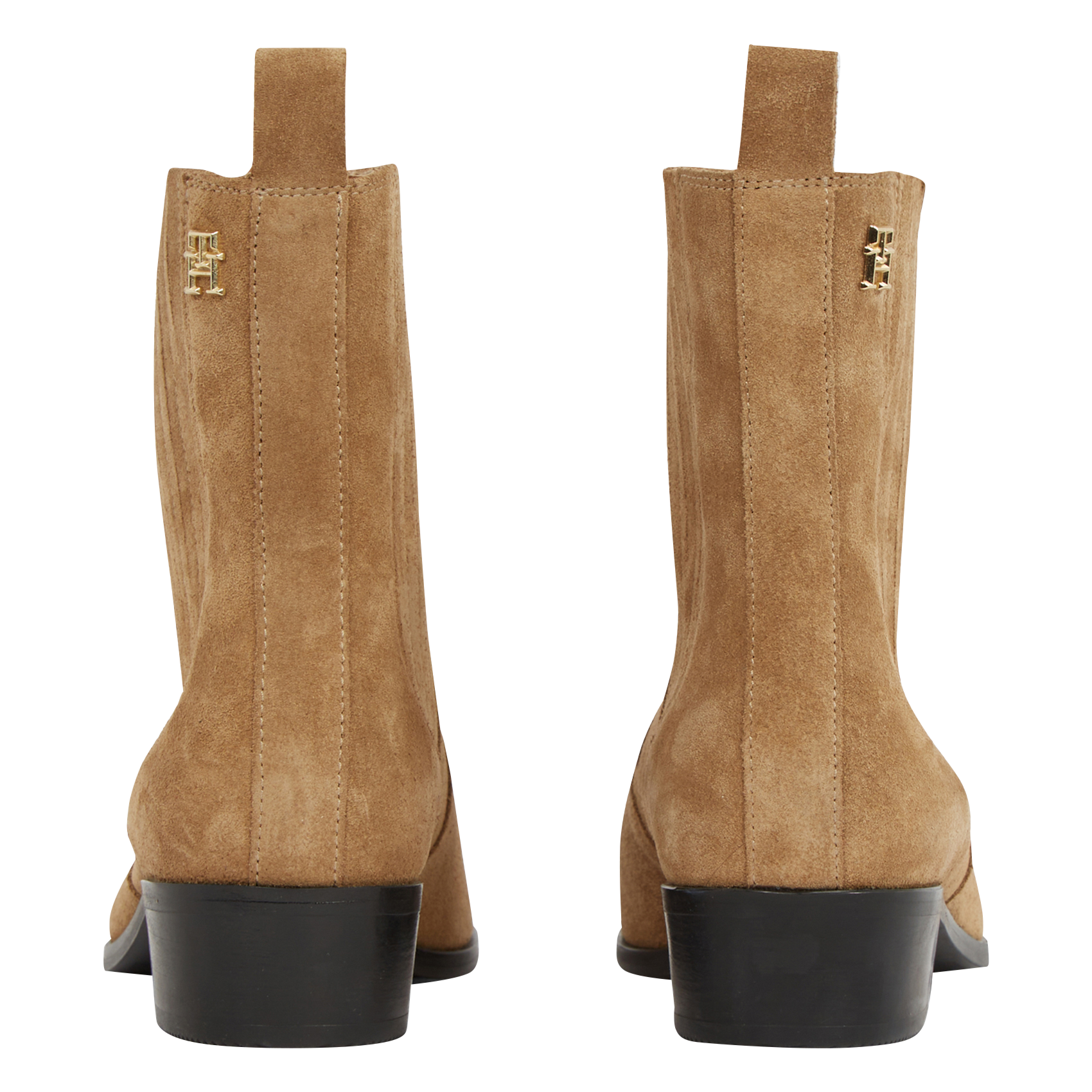 Bottines en cuir velours | Kaki
