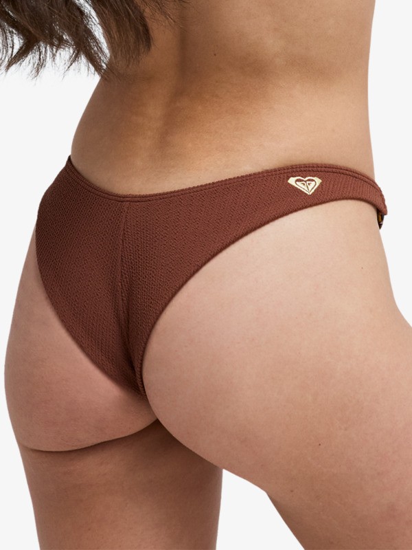 Roxy Sunshine Cheeky Bas de bikini culotte brésilienne Marron Femme