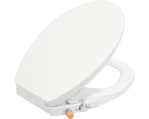 form&style bidetzitting, wit, met 1/2 inch wateraansluiting en soft-close mechanisme