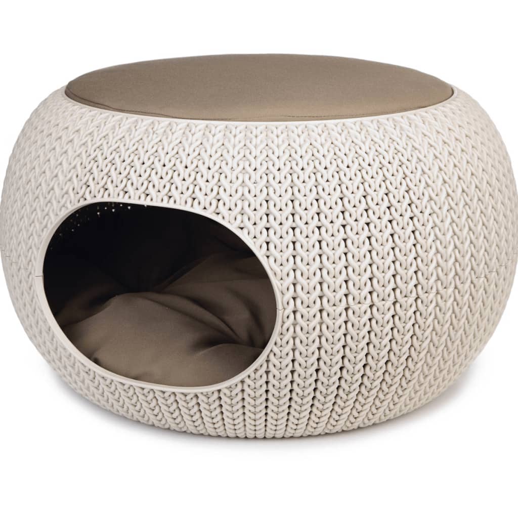 Caverne pour animaux de compagnie cozy 55 x 35 cm crème