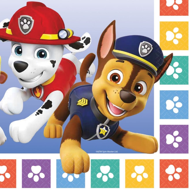 Paw Patrol - 16 Servietten - ca. 33 x 33 cm