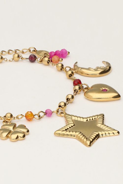 Starry bedelarmband met ster en kralen