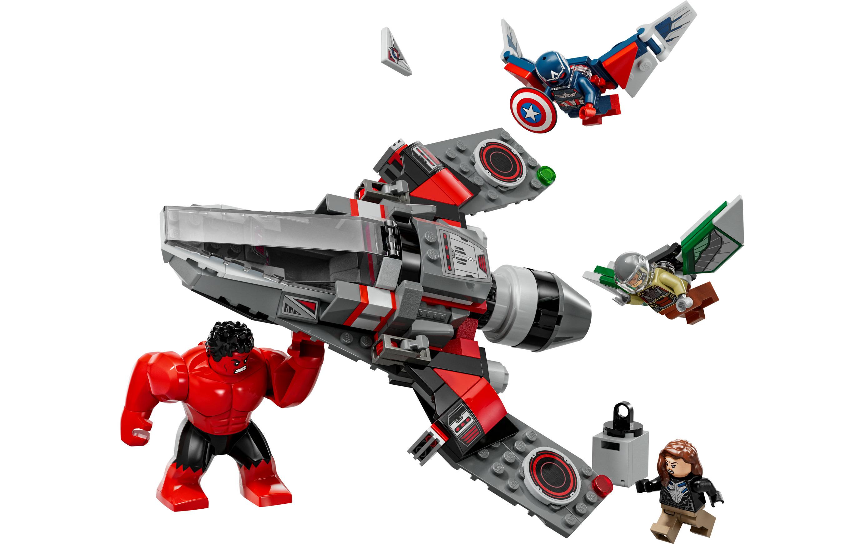 Showdown zwischen Captain America und Red Hulk 76292Superhelden-Spielset mit Captain America, Falcon und Red Hulk