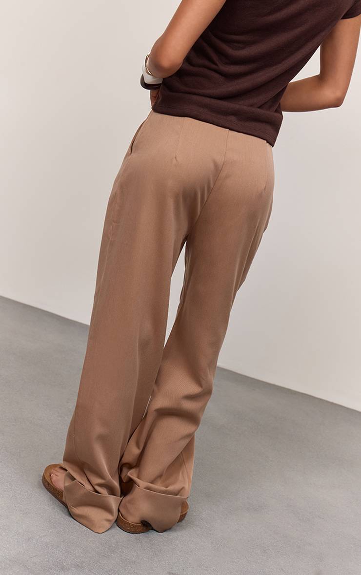 Champignon Pantalon Droit Tissé Oversize À Revers