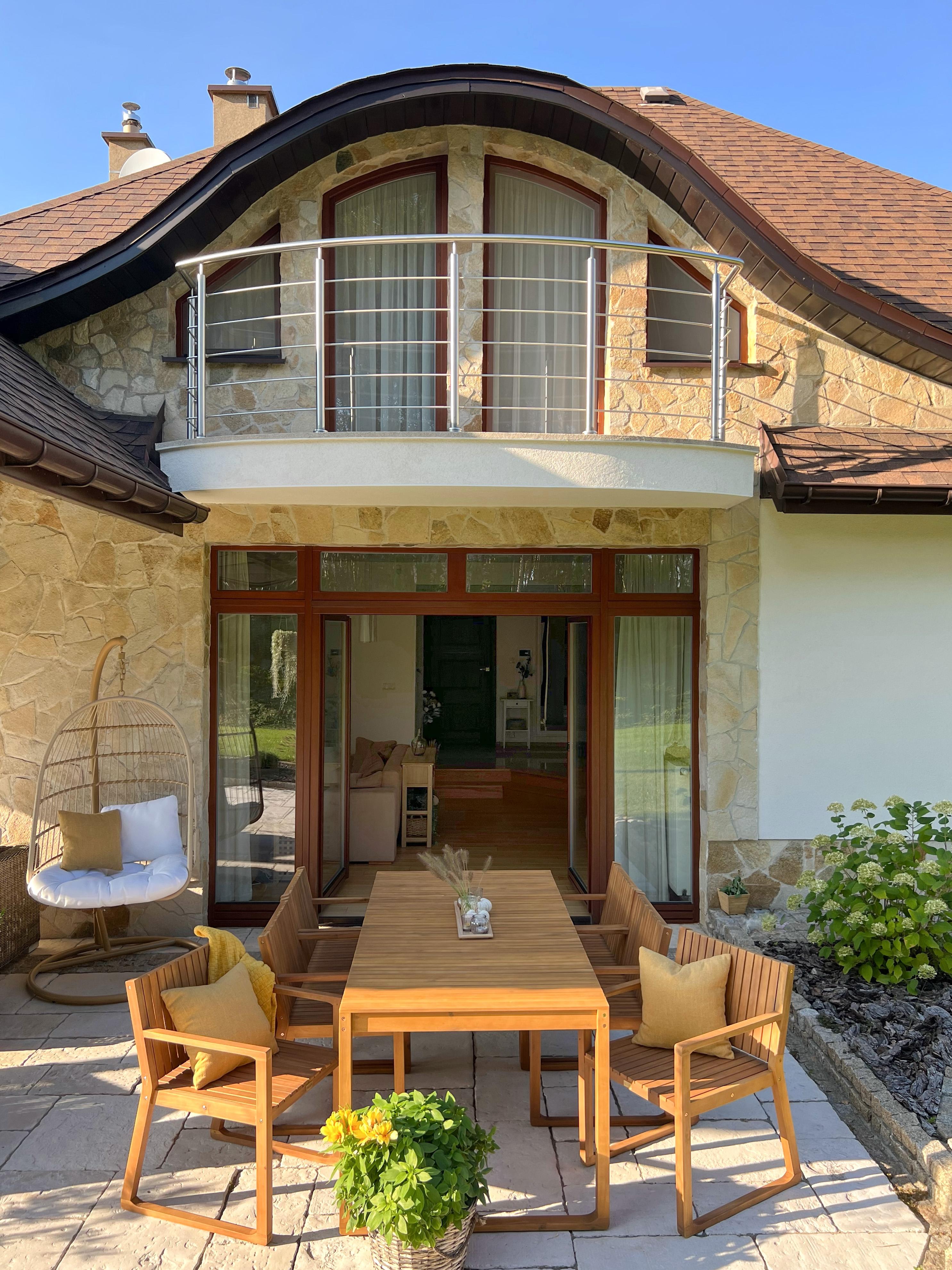 Hangstoel met standaard ALLERA PE rotan Beige