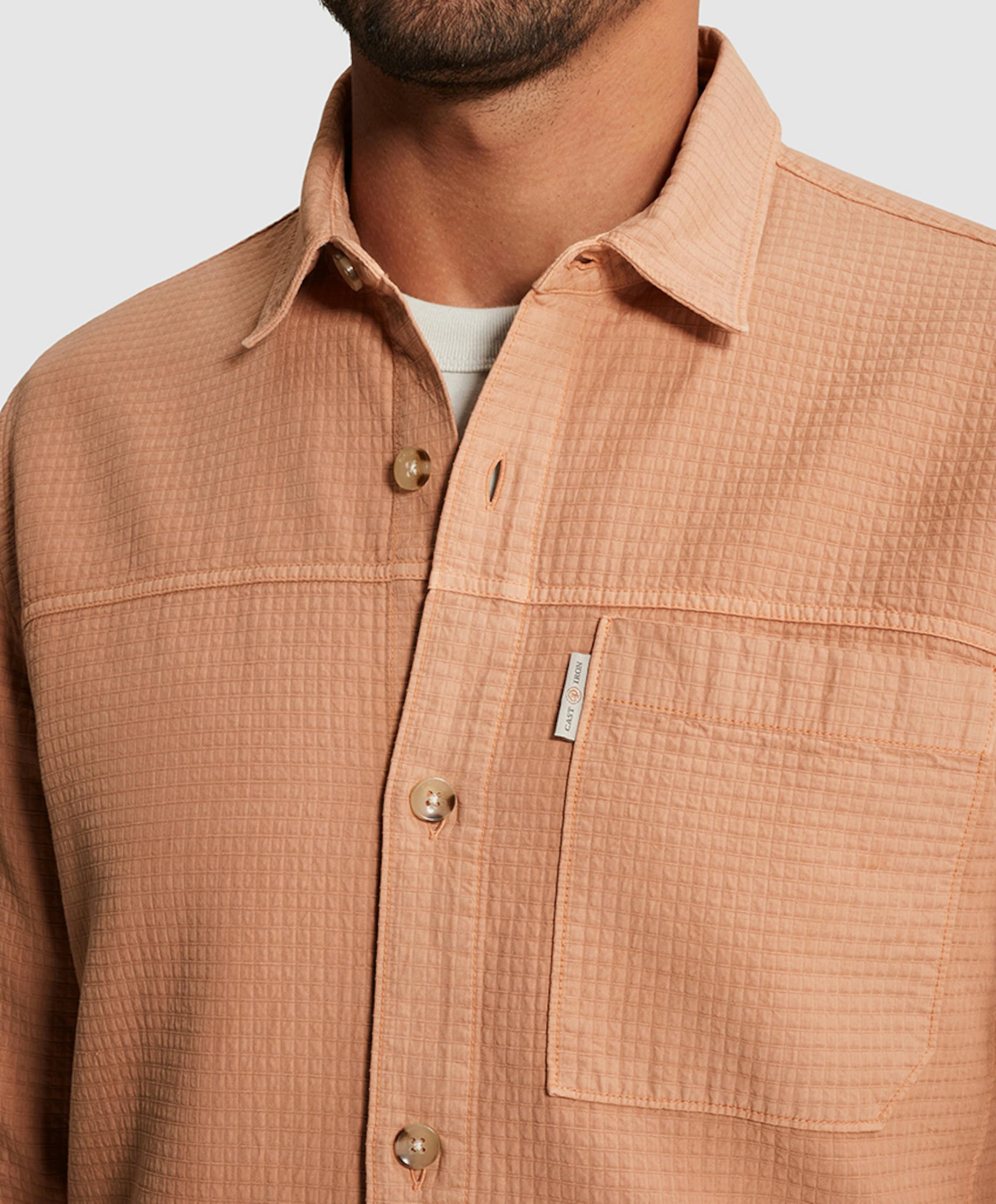 Cast Iron Heren overshirt oranje