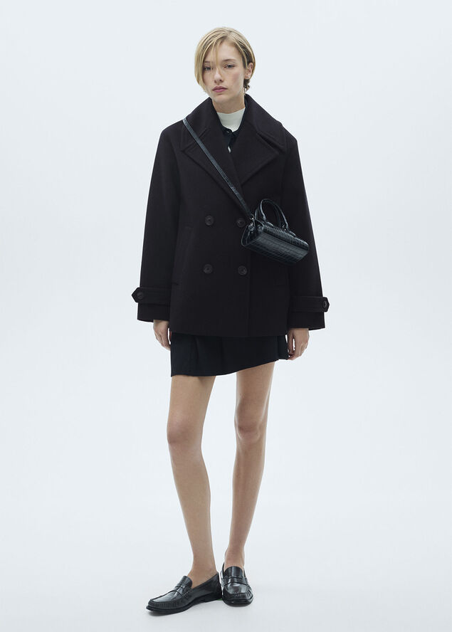 MANGO COAT. -- GOYA Navy