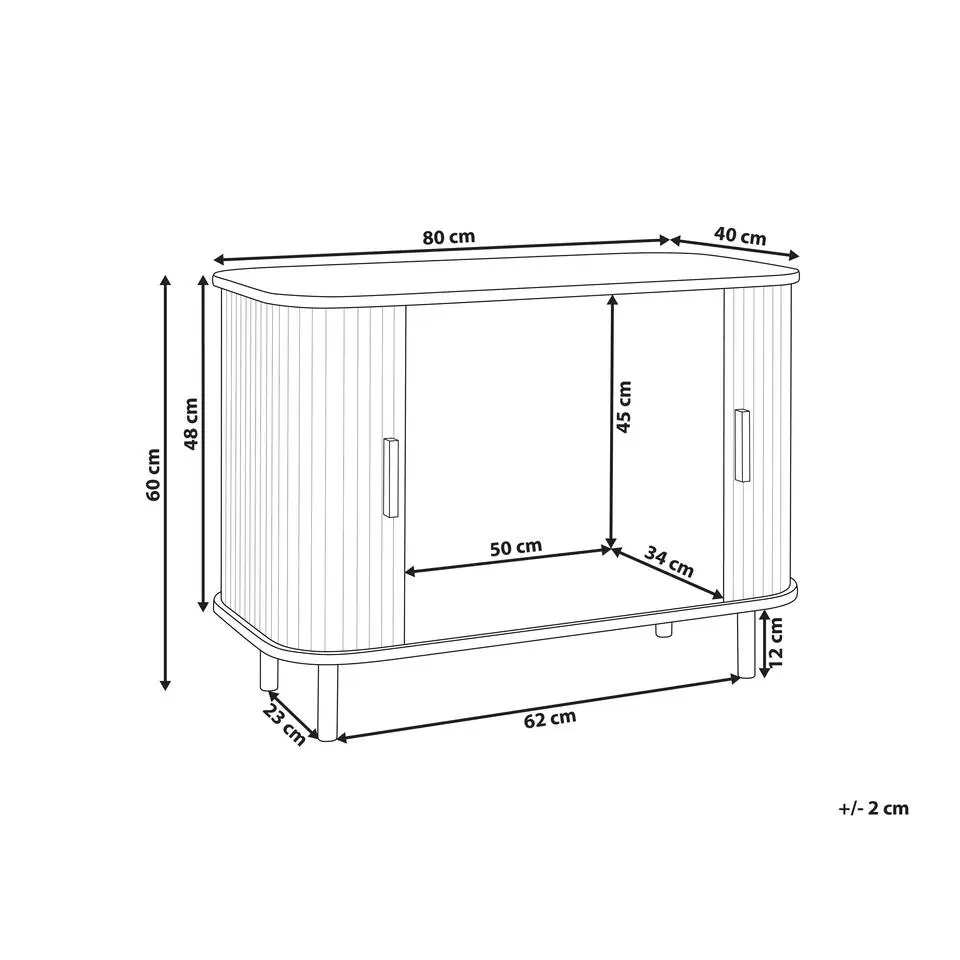 BRADLEY - Commode - Lichthout/Zwart - MDF