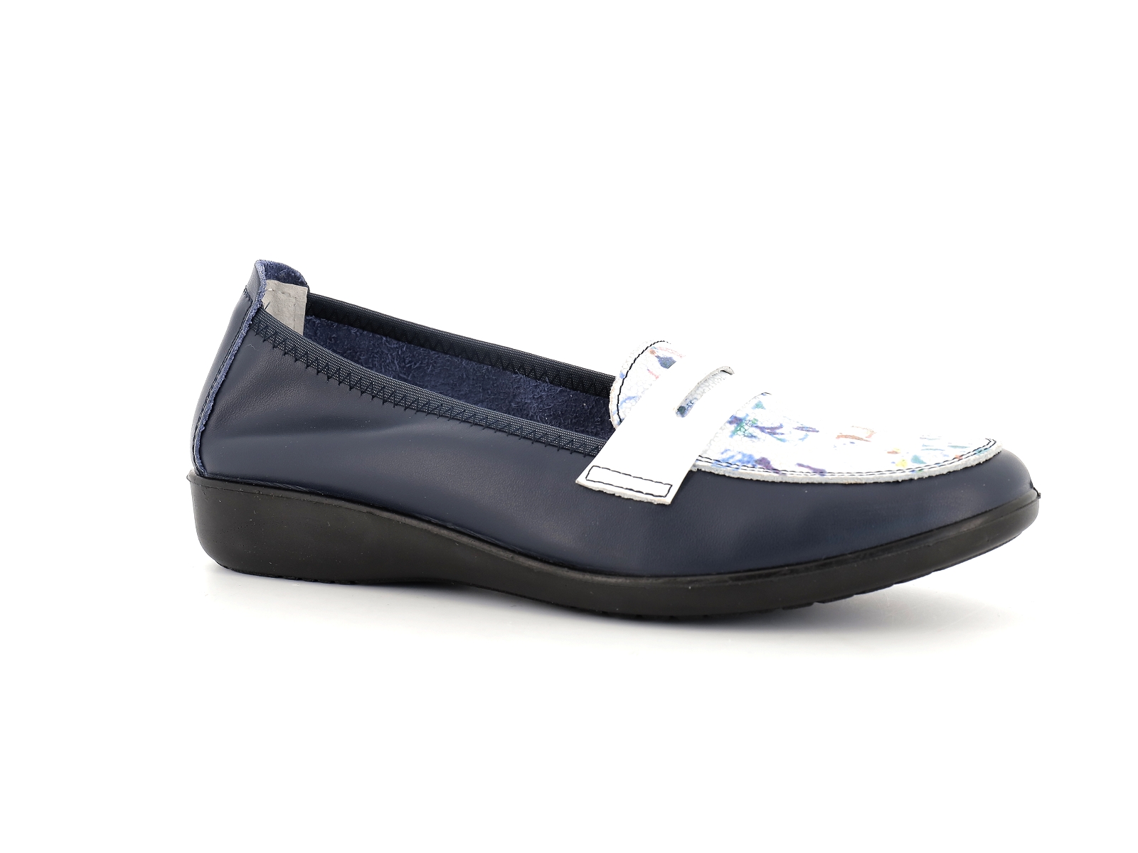 Inea-GABANT Cuir Marine-Blanc