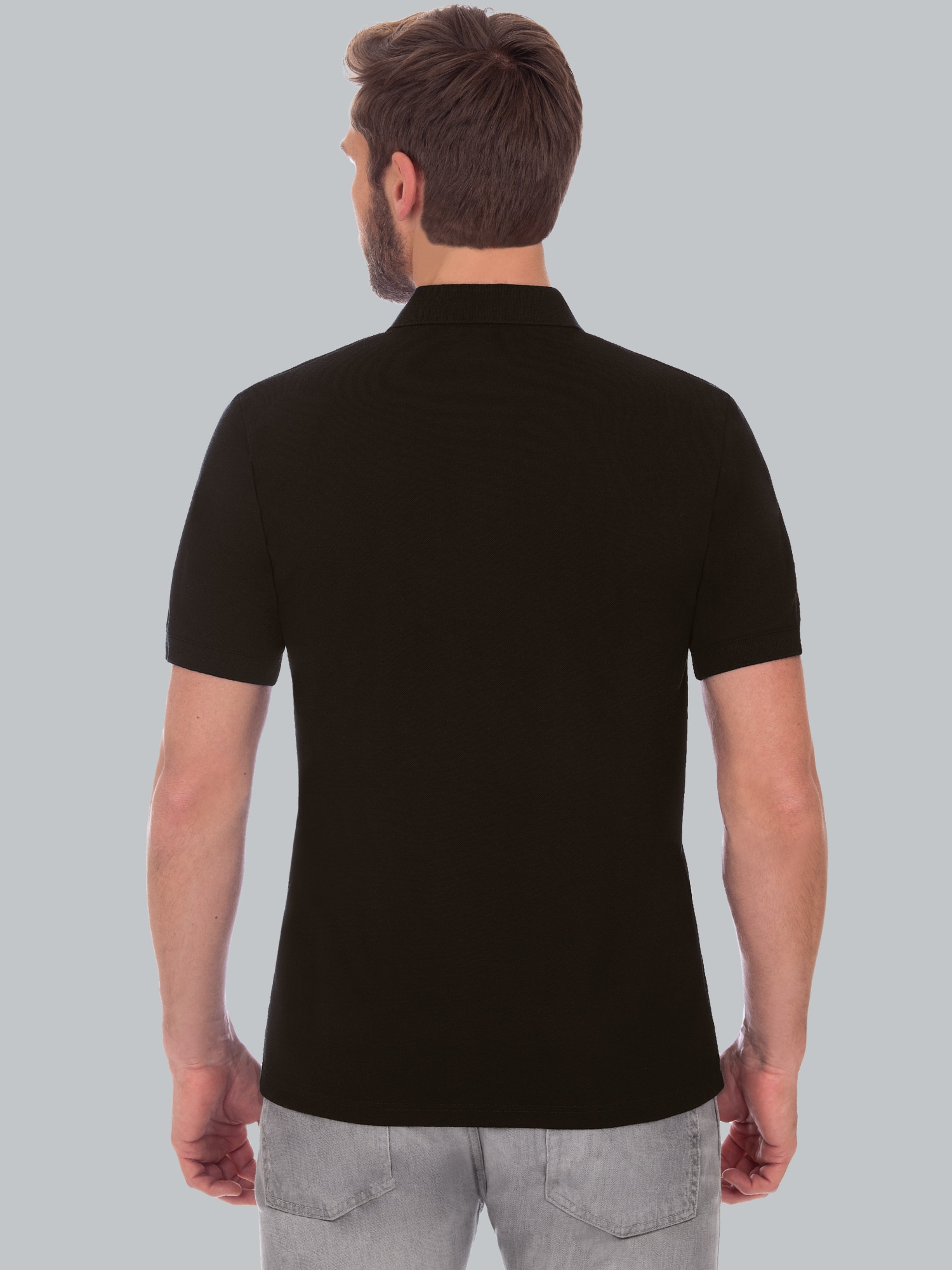 Poloshirt für Industriewäsche Schwarz