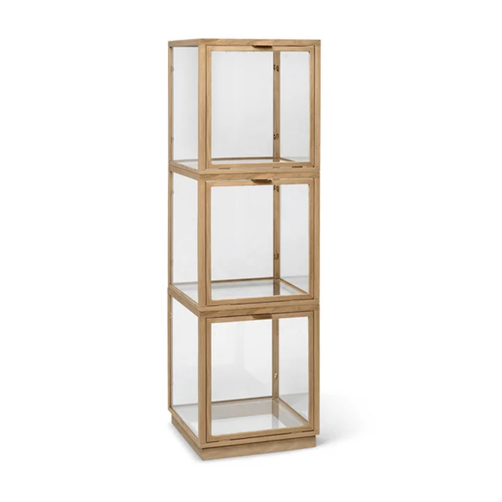 Ferm Living - Miru Glas Vitrine Montre, Eiche natur