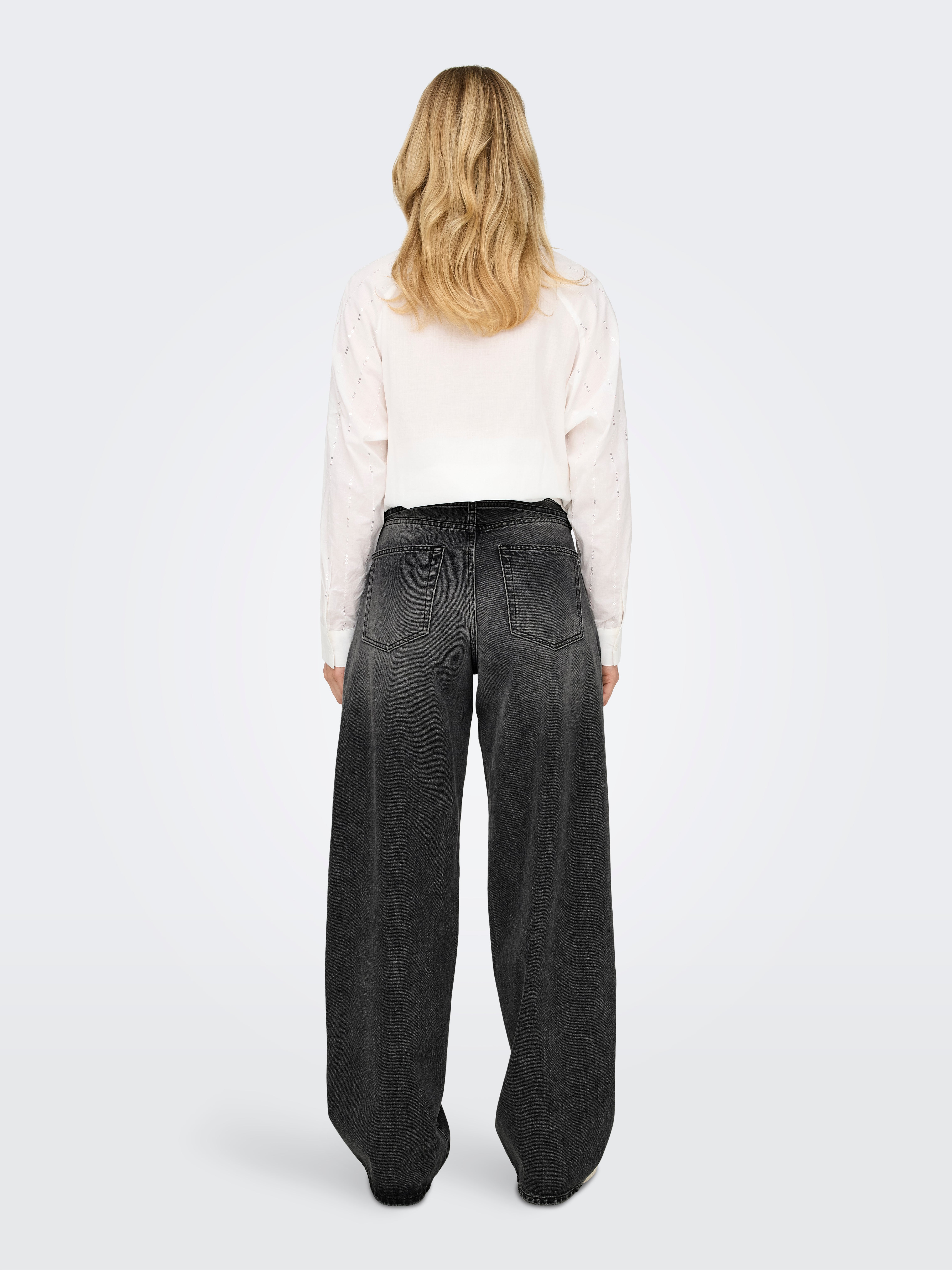 ONLGIANNA Mittlere Taille Ballon Schnitt Jeans Washed Black