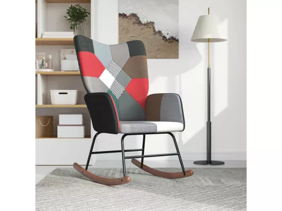 Chaise à bascule Patchwork Tissu