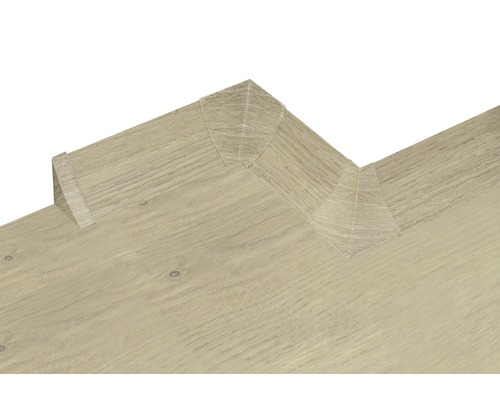 Accessoireset voor wandafwerkingsprofiel 23 eiken, 4-delig