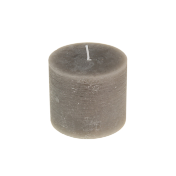 Kaars stomp rustiek grijs 6 x 6,8 cm