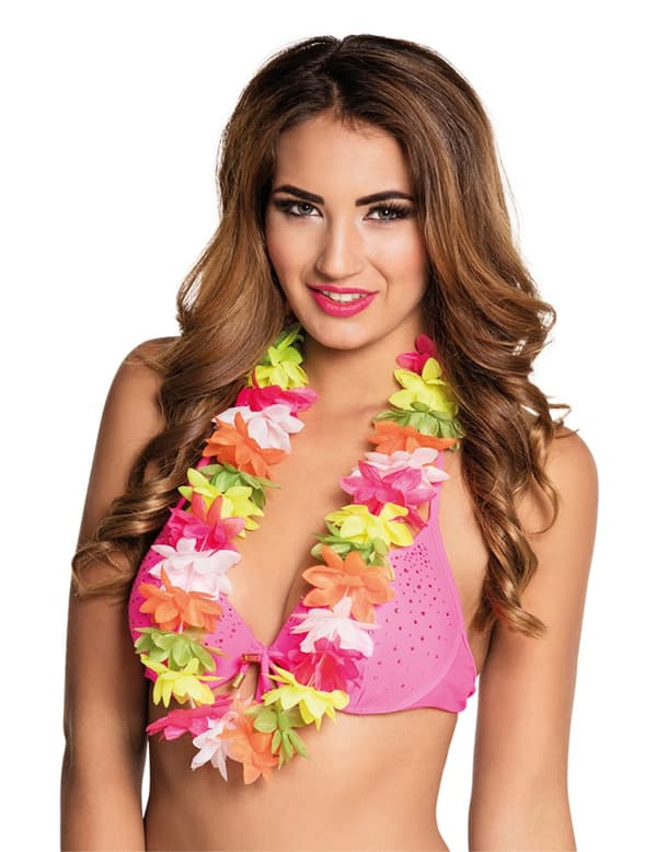 Neonfarget Hawaii-krans voksen. Size-Standard