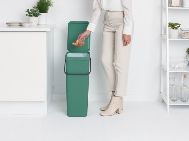 Sort & Go afvalemmer, 40 liter - Fir Green