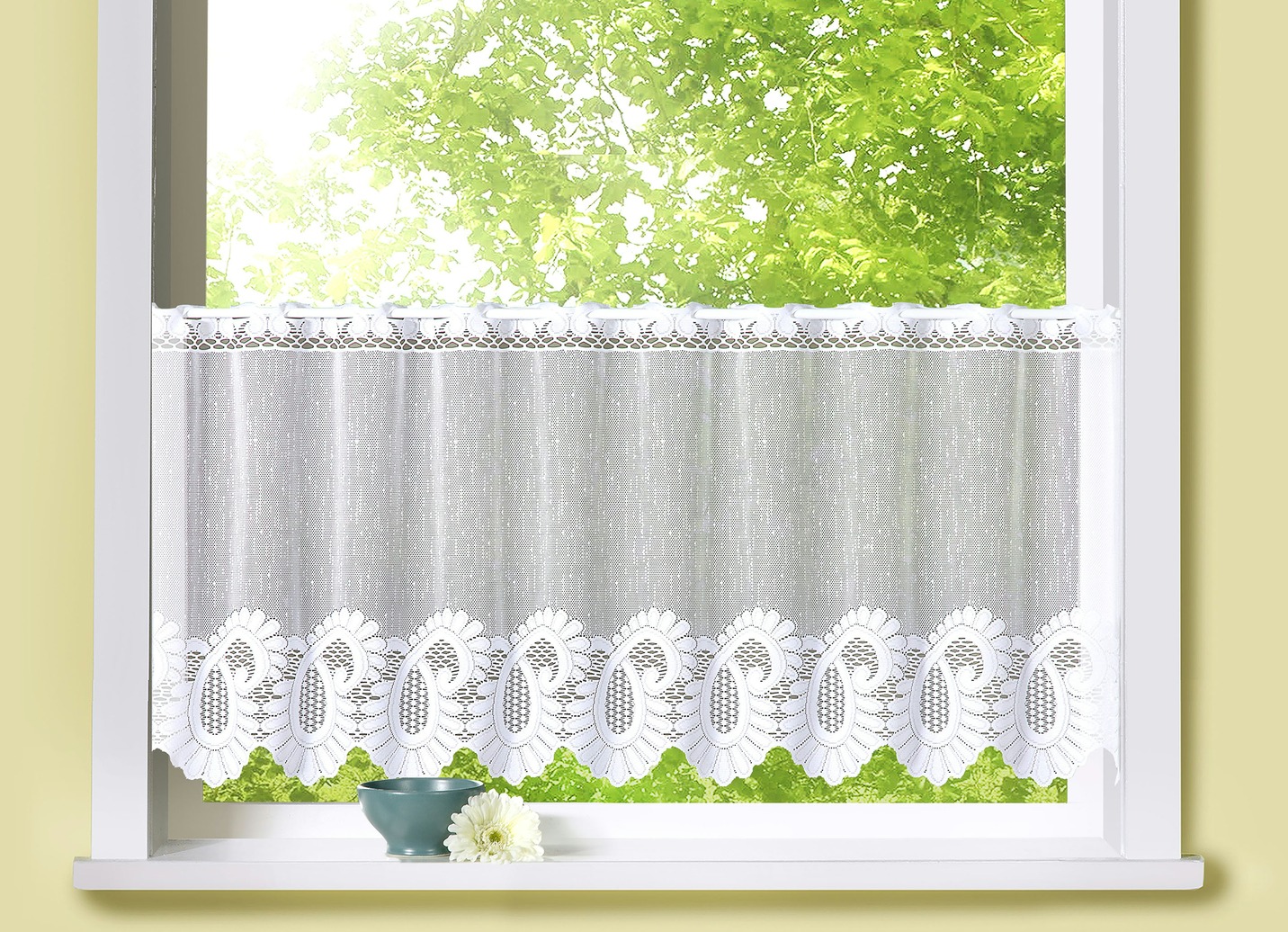 Kurzstore mit Stangendurchzug aus Jacquard